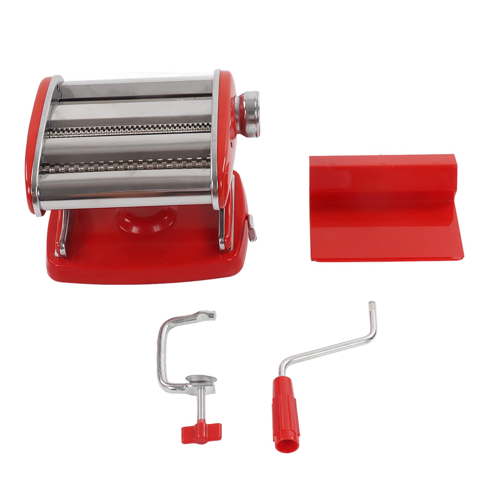 Ejoyous Nudelmaschine, Nudelmaschine aus Edelstahl, Manuelle Nudelpresse mit Saugfuß, Abgerundete Ecken, Einfache Reinigung, für Hausgemachte Pasta und Nudeln für Familien (Saugnapf 2 Messer)