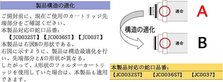 Amazon | JC0036ST 互換品 浄水器用カートリッジ JC0036ST
