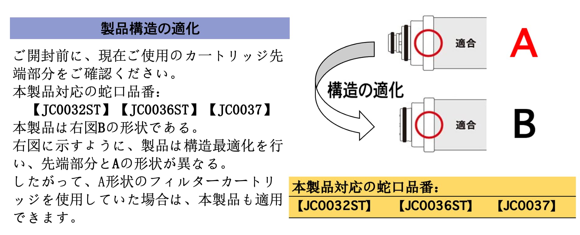 Amazon | JC0036ST 浄水器用カートリッジ 高除去性能タイプ 16物質除去