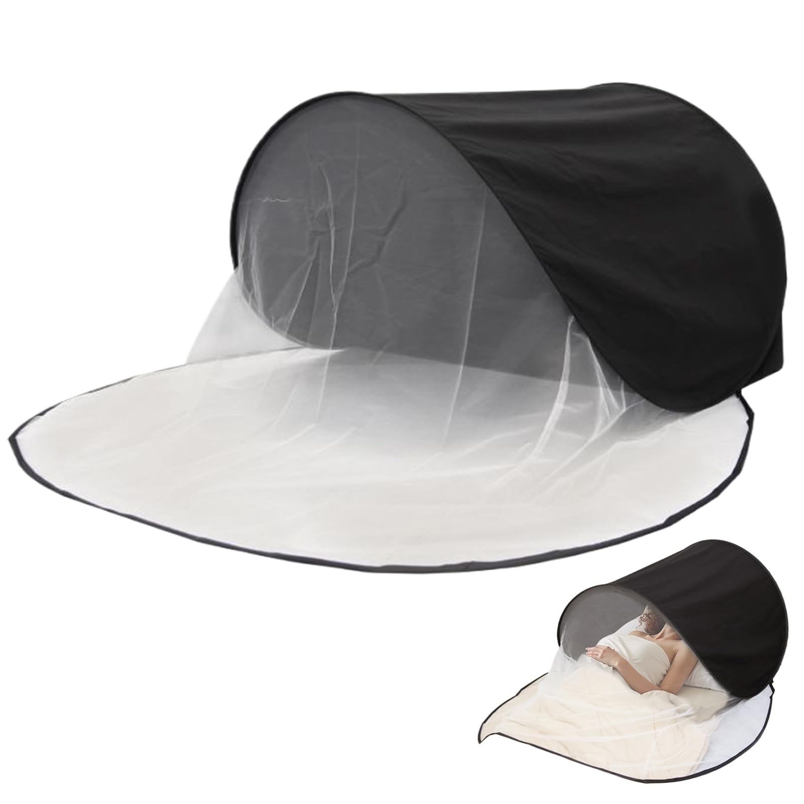 Coso de la cabeza para la cama, carpa de cabeza para dormir,Cuerpo de cabeza de bloqueo de luz - Capucha portátil, ayuda de descanso plegable, escudo de luz antes de acostarse para viajar durante el d