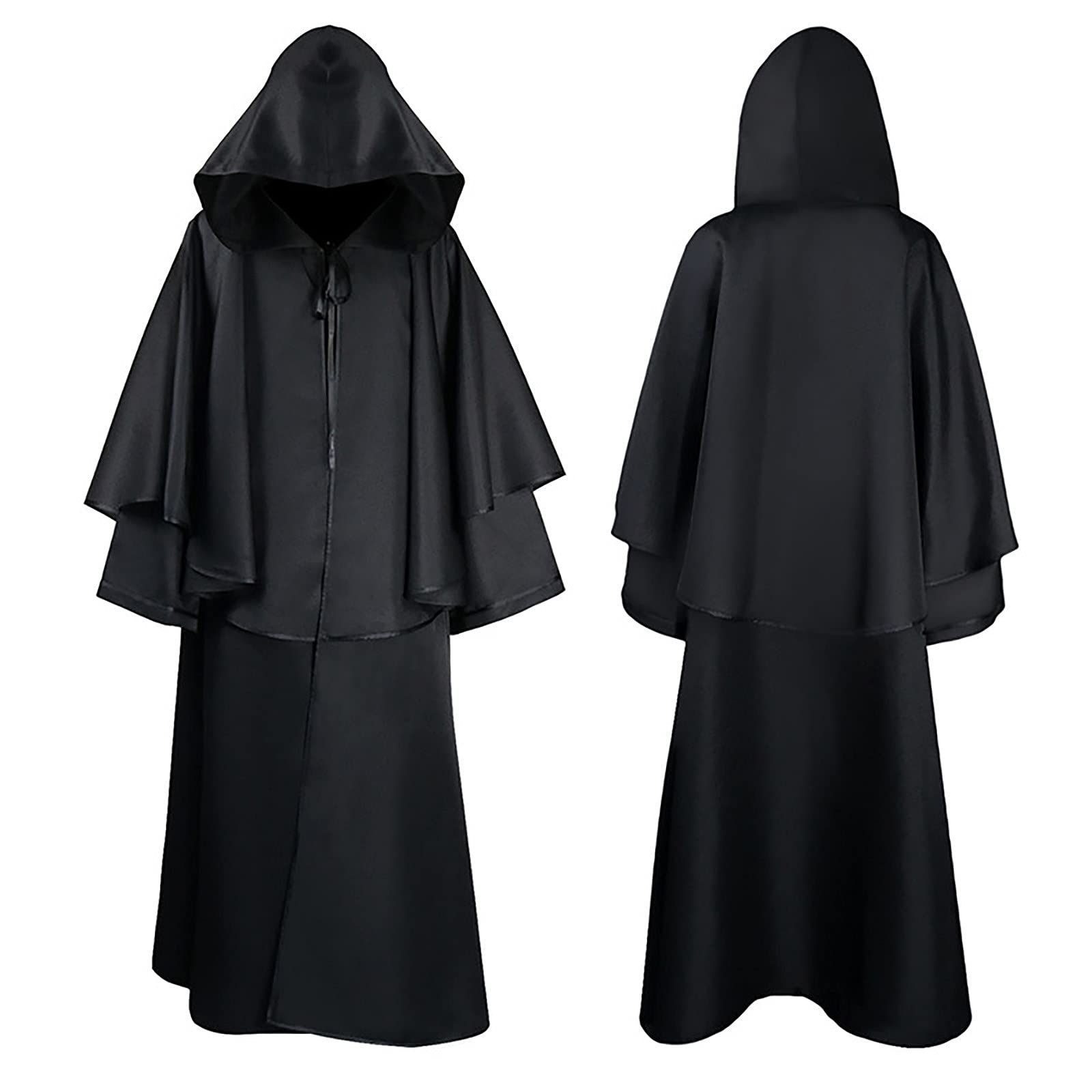 Cape D'Halloween Pour Femme - Style Renaissance Gothique Avec Capuche - Costume Vampire, Sorcière, Cosplay