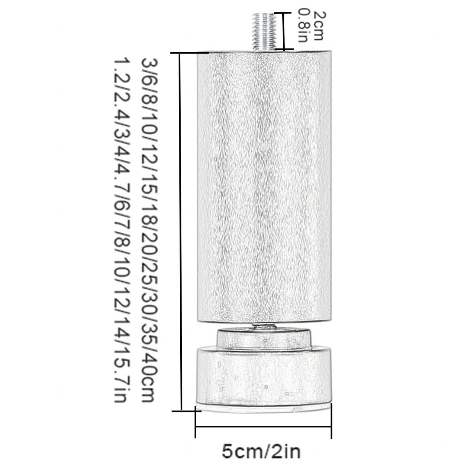Meubelpoten, 4 stuks, verstelbaar, aluminium