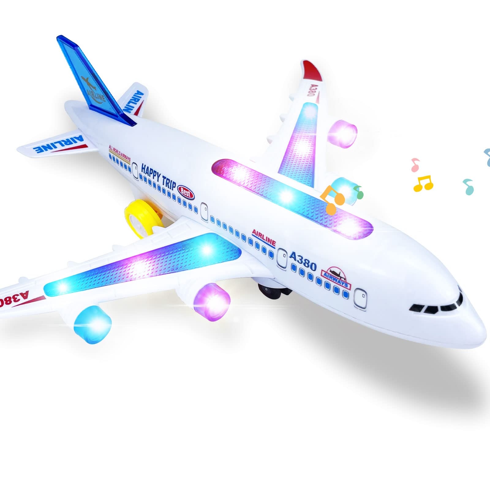 Buy Airplane Toys Light Up & Musical Plane Toys for Toddlers, Airplane Crawling Toys with