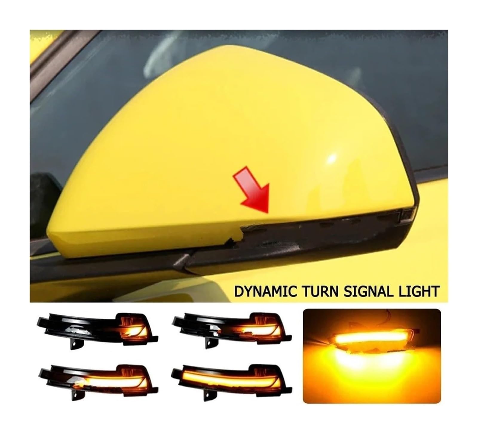 Para Mustang S550 2015-2021 Lámparas Señal Giro Indicador Luz Secuencial Espejo Lateral Dinámico Luces Intermitentes Dinámicas Señal Giro Espejo