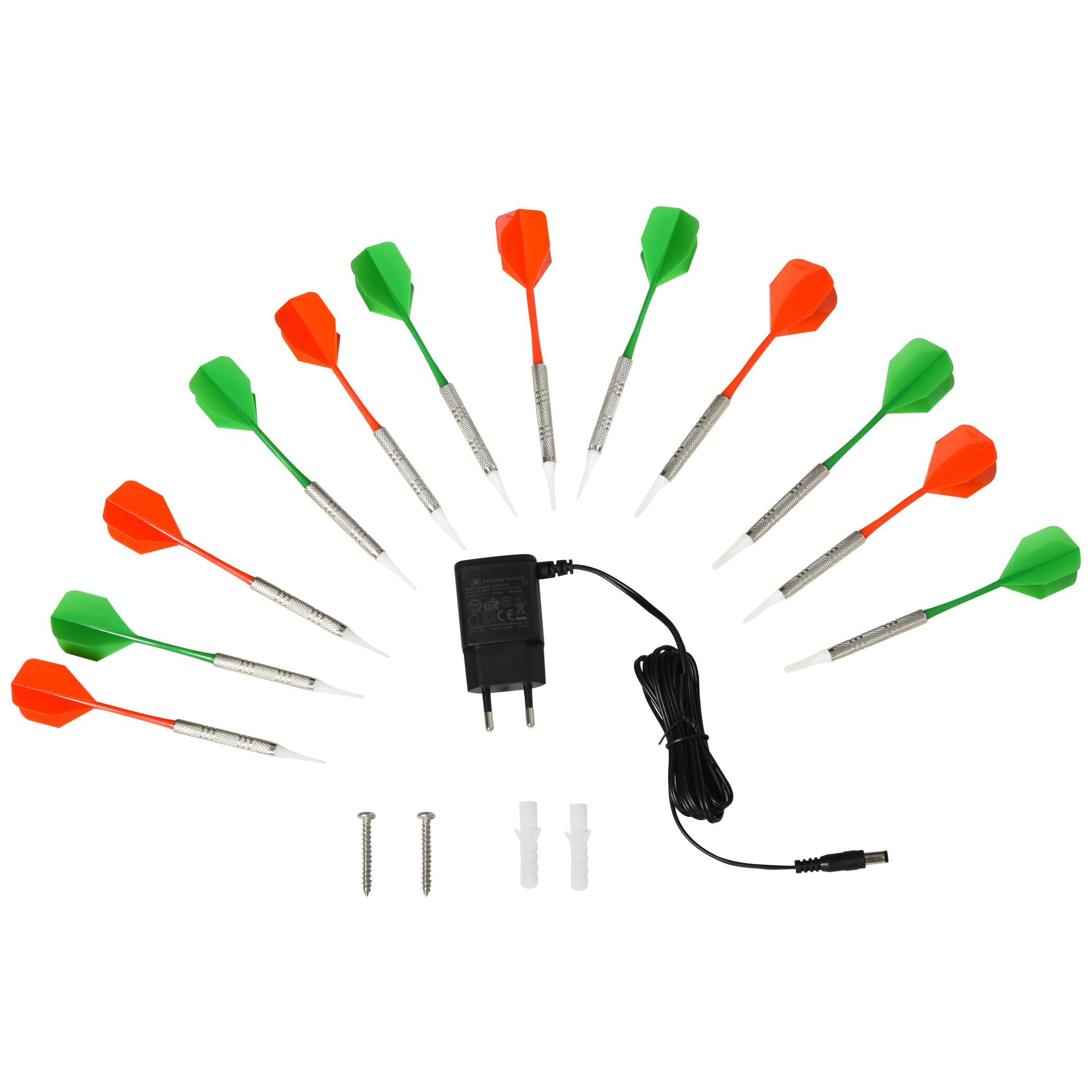 HOMCOM Cible Jeu de fléchettes électronique 27 Jeux jusqu'à 8 Joueurs LED Haut-Parleur Noir