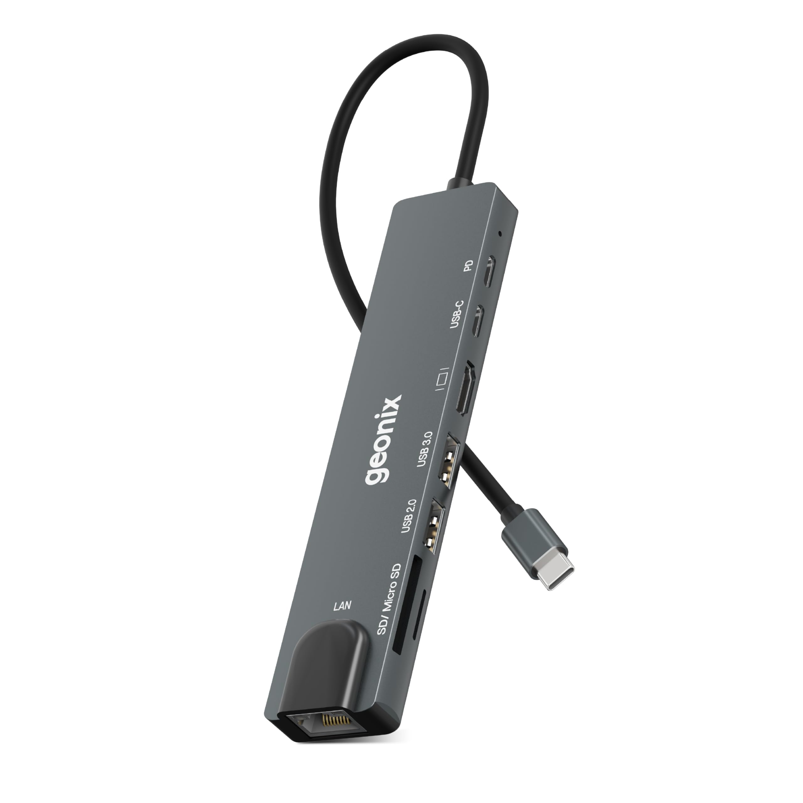 Geonix Befit CH8, 8 in 1 USB C Hub with 4K HDMI, USB C 100W PD Port, USB C Port, USB A 3.0, USB A 2.0, RJ45 Ethernet, SD, Micro sd Card Reader-image-43