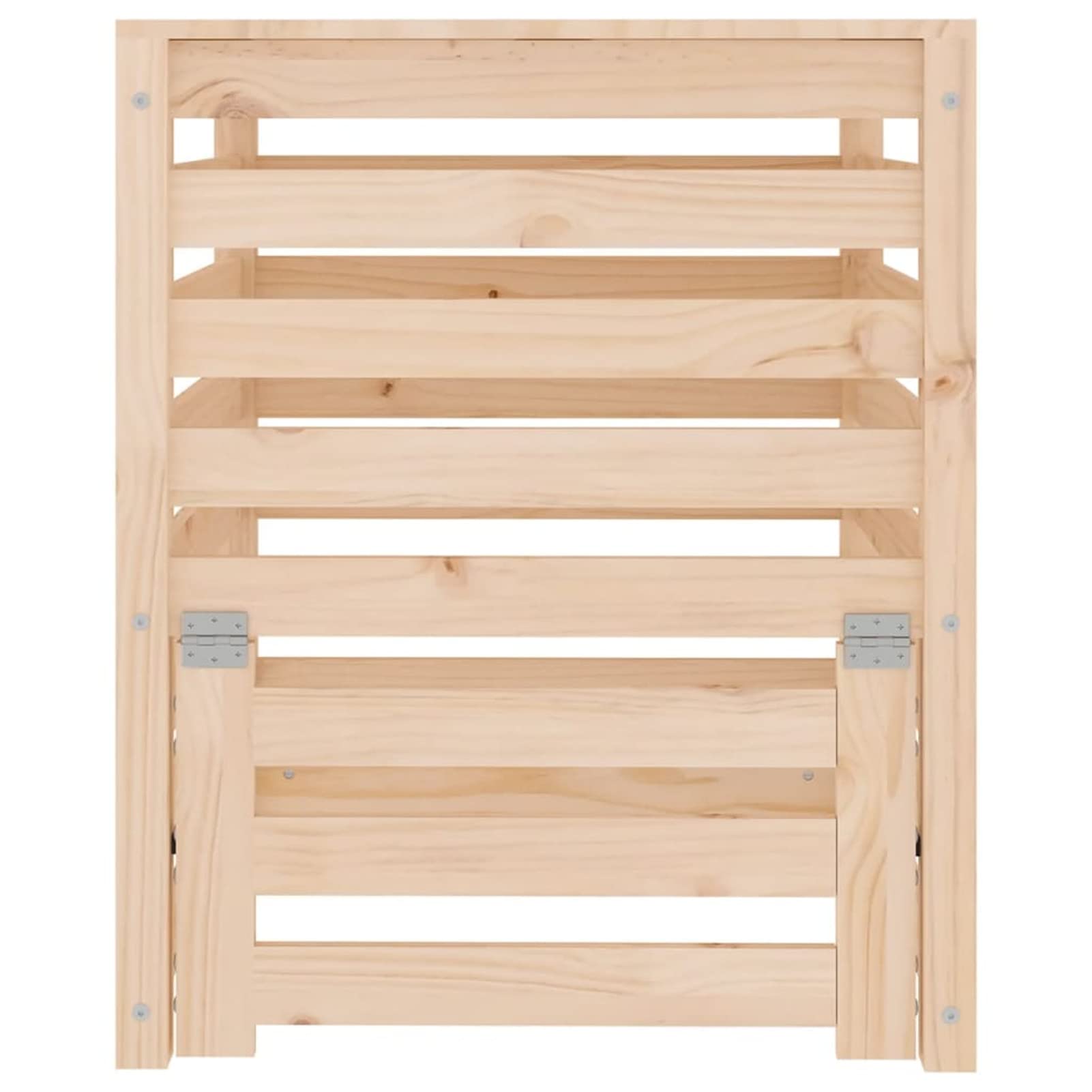 Compostiera 63,5x63,5x77,5 cm in Legno Massello di Pino,Compostiera,Compostiera da Giardino,Compostiera da Balcone/Cucina/Domestica