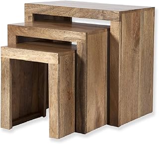Cube Mango Nest Tables Solid Wood Fully Assembled