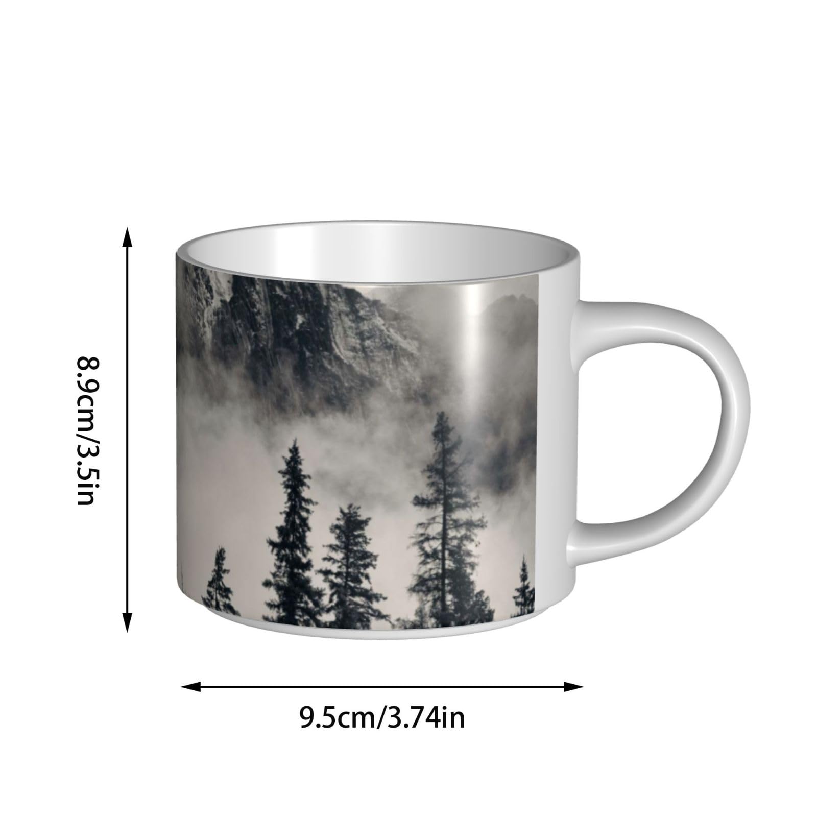 Canadian Smokey Mountain Cliff drukowane kubki ceramiczne o dużej pojemności ceramiczny kubek do kawy