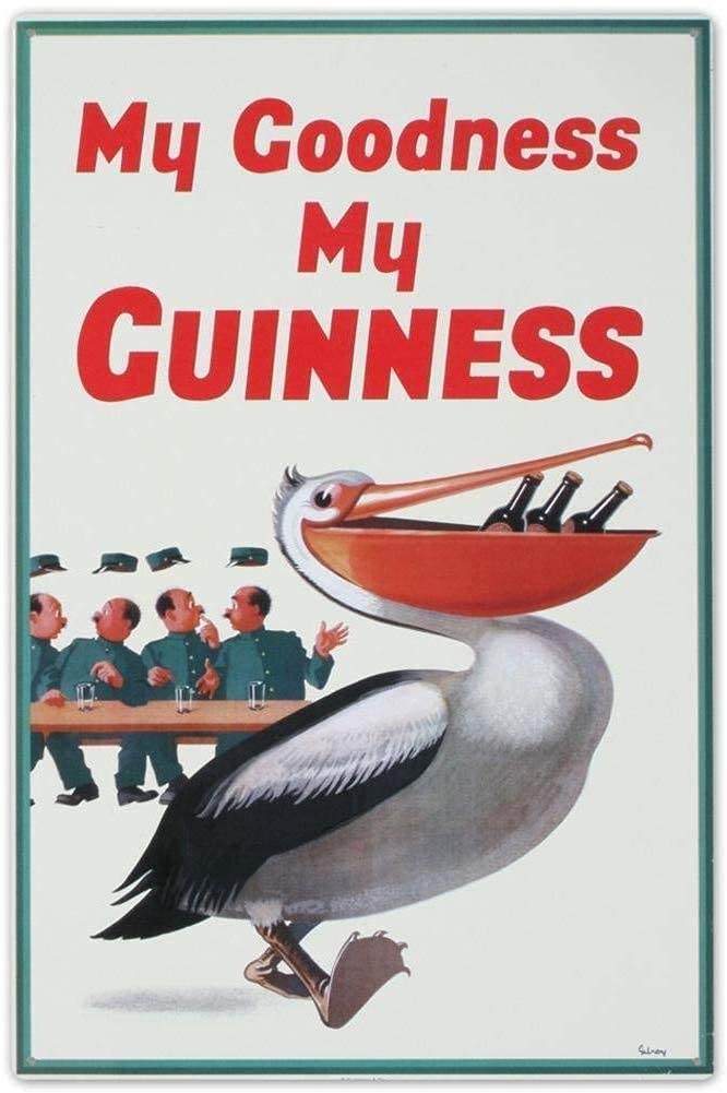 Inga Sign#132 Aluminum Metal Novelty Sign My Goodness My Guinness Sign Metal Signs Funny Home Decor Antique Tin Sign Retro Vintage B Metal Tin Sign 8X12 Inches