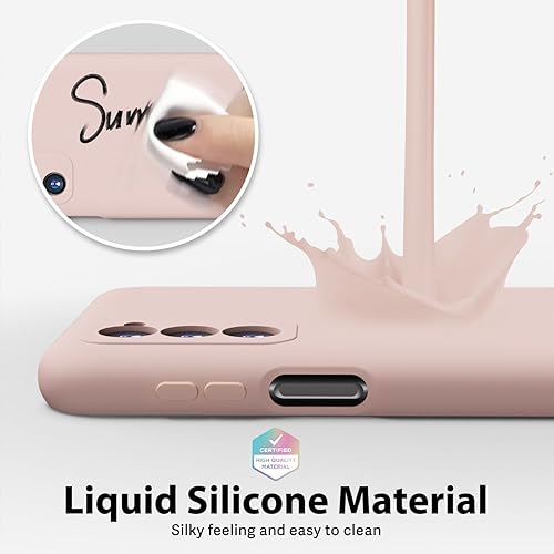 Miniatura 4 de oakxco Funda para teléfono Moto Edge 2021Edge 2021 5G UW de silicona líquida, bonita funda delgada de goma suave TPU lisa para mujeres y niñas,