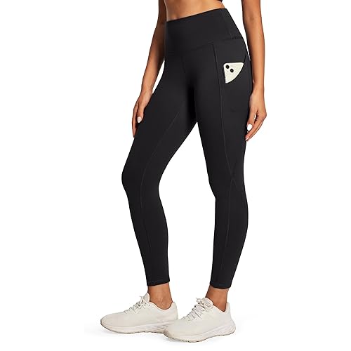 Ewedoos Fleece Lined Leggings Women Thermal Leggings for Women with Pockets High Waisted Winter Warm Tights Pants Clothes