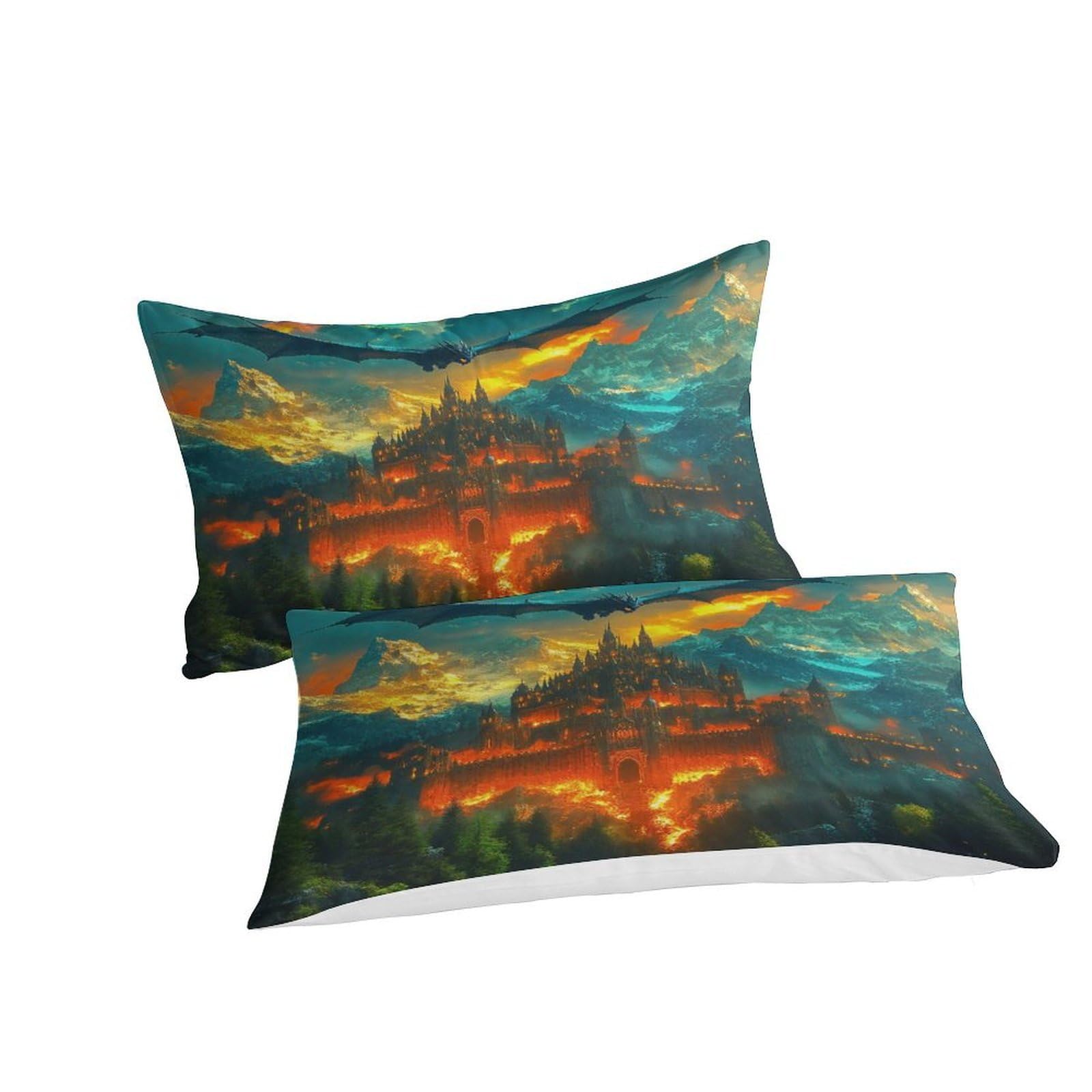 Housse de couette 3D Dragon du mal 200x200cm pour transformer la chambre des garçons et filles