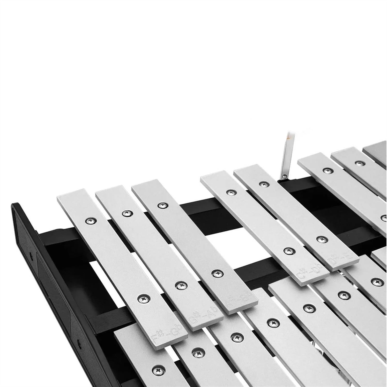 Instrumento de percusión de xilófono Glockenspiel profesional de 32 notas con soporte y almohadilla de práctica de tambor de 8 pulgadas Kit De Glockenspiel Profesional