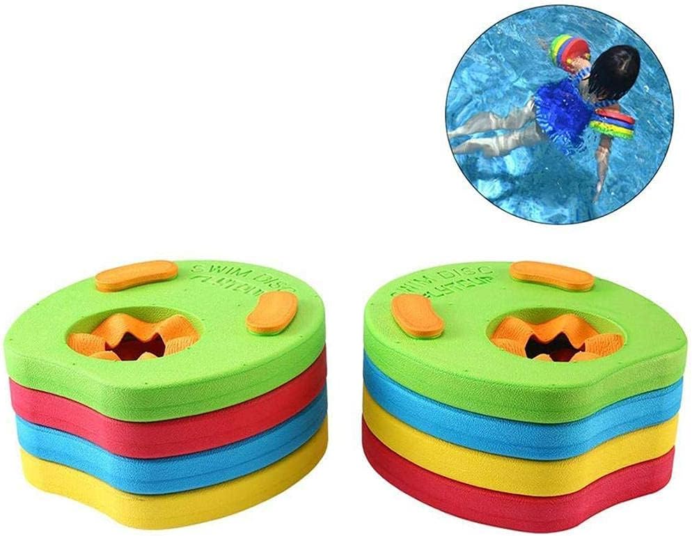 4 Pack EVA Inflatable Swim Arm Bands Floater Sleeves Swimming Rings Tube Armlets Swim Inflatable Pool Float Board Baby Swimming Circles Rings Discs Arm Bands Floating Sleeves