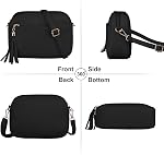 Kememo Faux Leather Crossbody Bag for Women, Small Shoulder Bags Camera CrossBody purse Handbags with Wide Strap for Travel