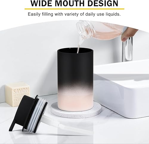 Miniatura 4 de Dispensador de jabón de vidrio con bomba, dispensador de jabón de manos recargable para encimera de cocina, botella dispensadora de jabón para