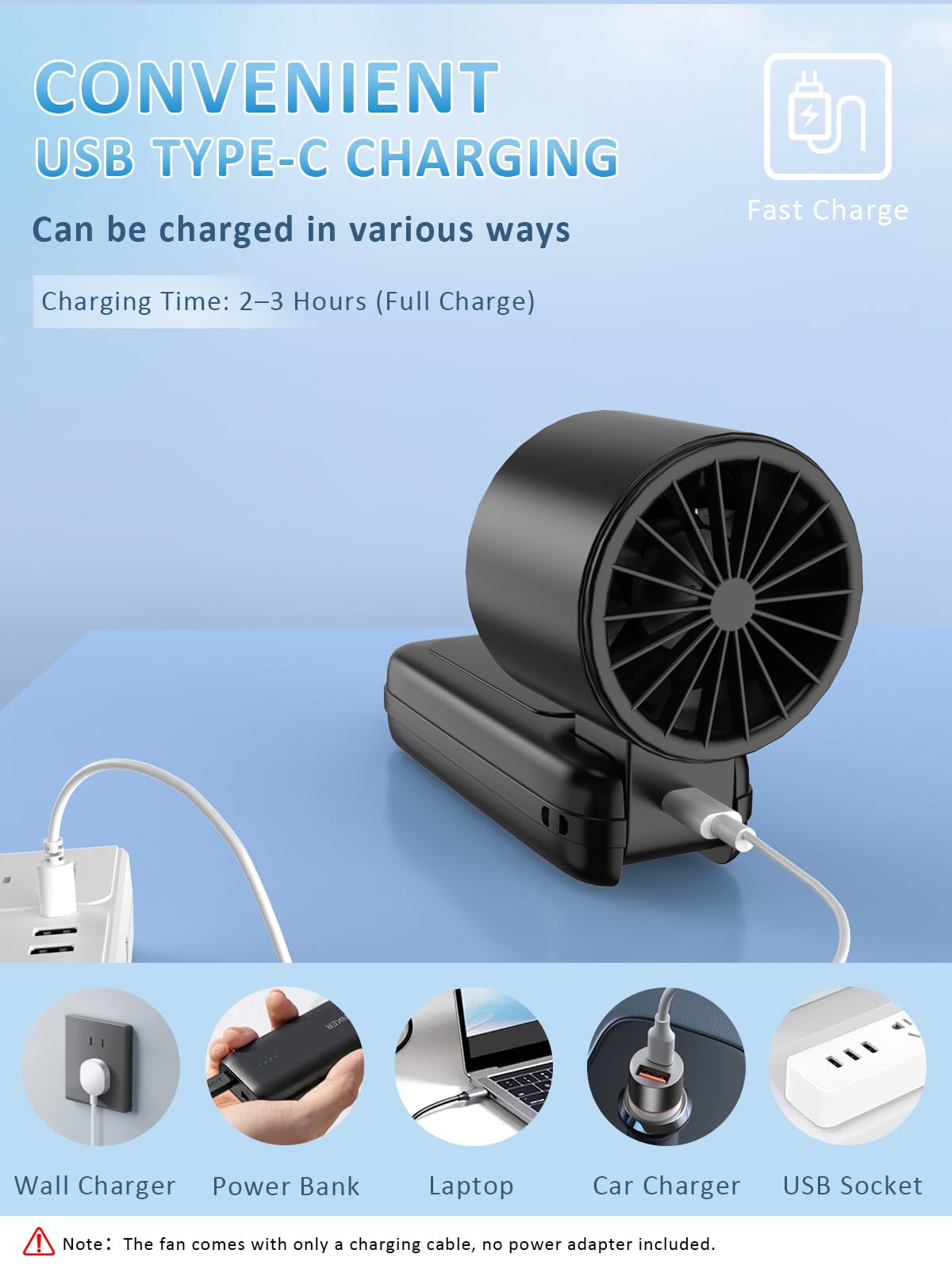 Handventilator, Tragbarer Ventilator, 1-100 Geschwindigkeit Einstellbarer Turbo-Lüfter, 5000 mAh Wiederaufladbarer Mini-Persönlicher Ventilator mit Faltbarem Design und LED-Display für