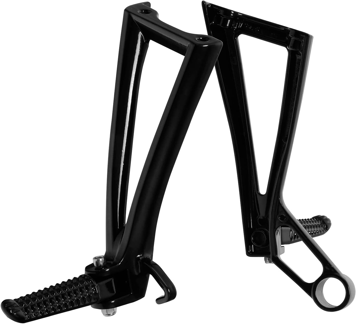 Green-L Motorcycle Passenger Footrest Rear Footpeg with Mount Bracket Set Fit for Yamaha YZF R6 2003-2005 R6S 2006-2009 (Black)