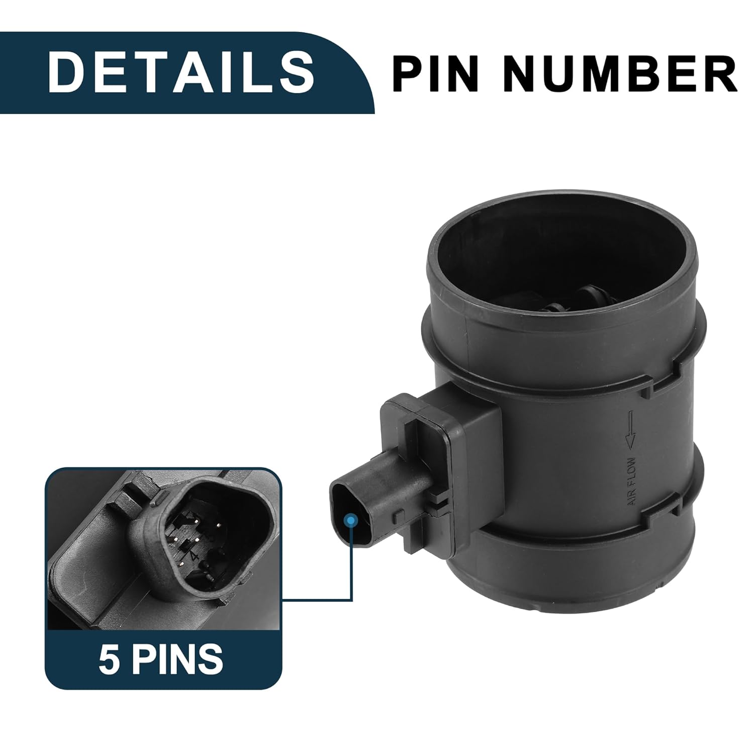 Mass Air Flow Sensor Meter Durable | MAF Sensor for Chevrolet Aveo5 2009-2011 1 Pcs