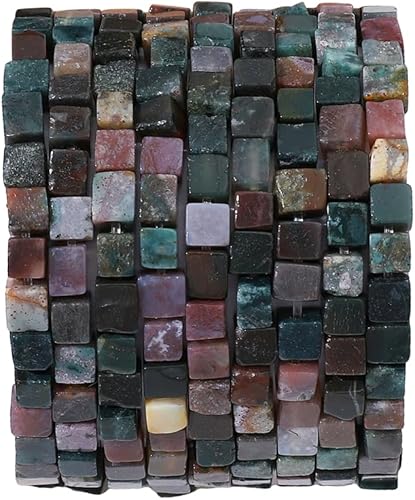 Vista 36 de Cuentas de piedra cuadrada de amatista natural de 0.156 x 0.157 pulgadas, 85 cuentas de piedras semipreciosas sueltas