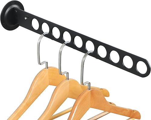 Alise Estante de secado de ropa montado en la pared, estante ajustable de acero inoxidable para lavandería, perchero para ropa de lavandería, ahorro