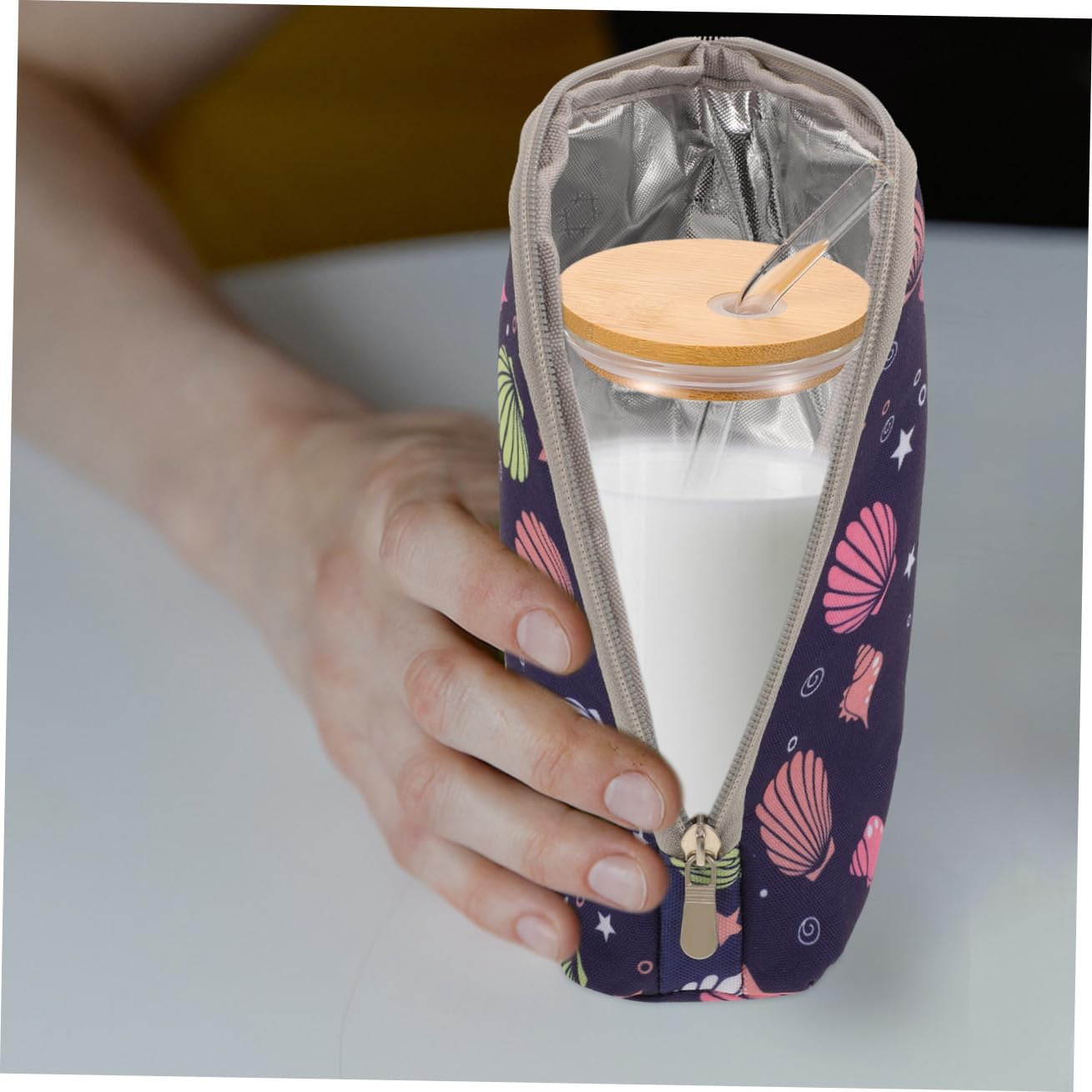 ibasenice 4pezzi Borsa Isolata Per Biberon Portatile Sacchetto Termico Per Latte Per Viaggi Con Mantiene La Temperatura Ottimale Design Elegante e Leggero