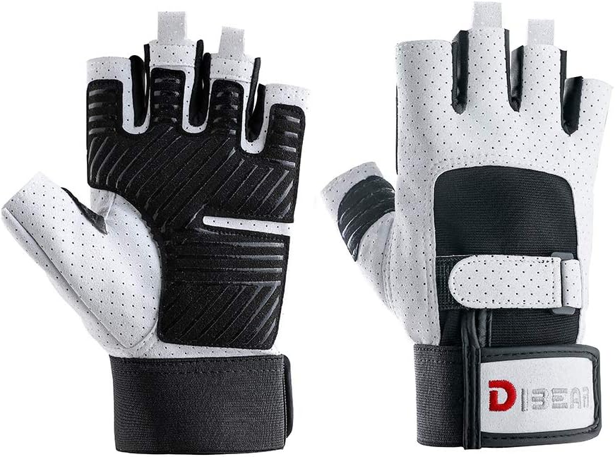 DIBEAR Workout Gloves for Men with Wrist Support, Perfect for Protect Palm, Suitable for Gym Workouts, Weightlifting Training Bodybuilding Exercise Fitness Sport, Pull-ups and Cycling. XY-B2030(WL)