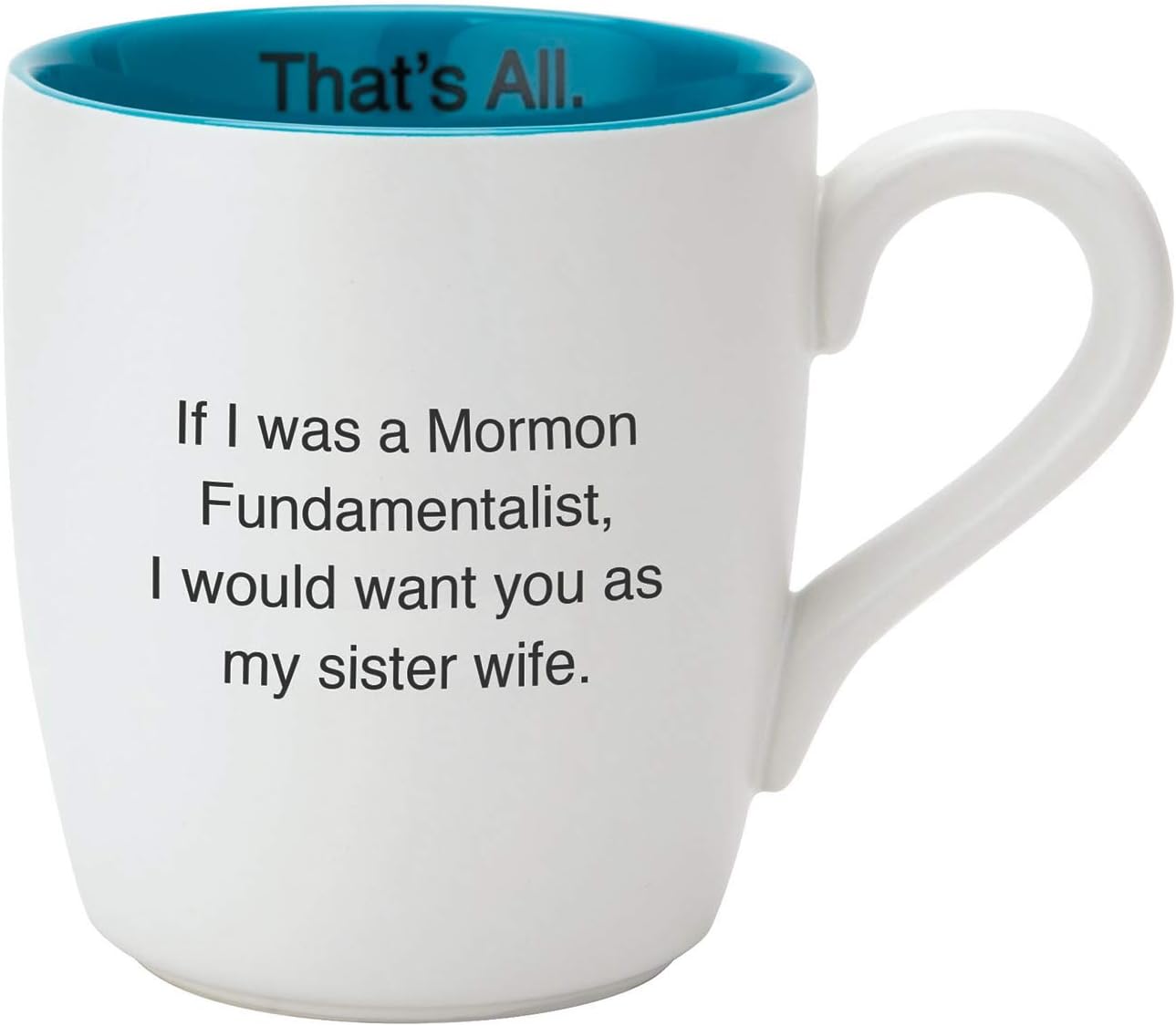 Santa Barbara Design Studio That's All Funny Birthday Gift White & Teal Ceramic Dishwasher Safe Coffee Mug, 16-Ounce, Sister Wife