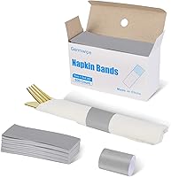 Vista 17 de Germiwipe Bandas de servilleta del día de San Patricio, anillos de servilleta de papel autoadhesivos, bandas para envolver cubiertos