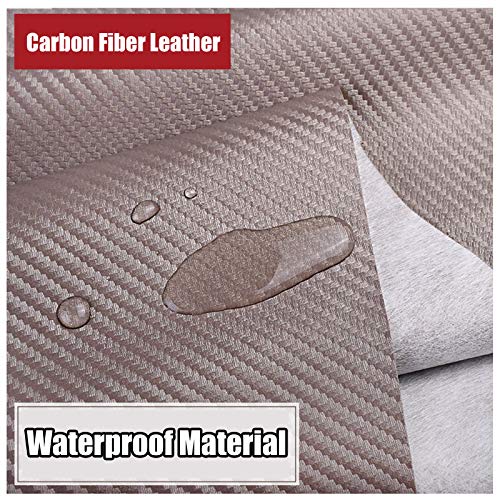HWT-YB 0,6mm Dick Kunstlederstoff ，schwarz Kohlefaserleder，Ideal Für Bastelarbeiten，Qualitätsleder，Reparaturbeutel，Textilien，Bezug，Dekoration（140cm*100cm）(Size:1M)
