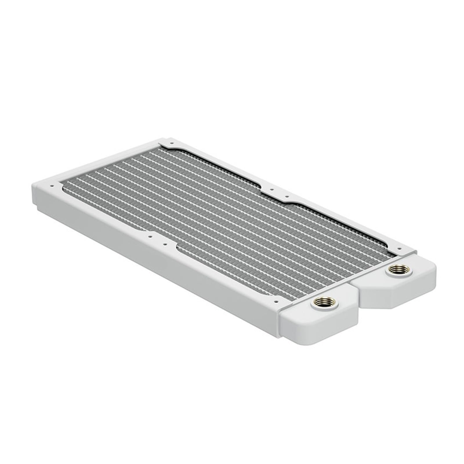 Radiateur en cuivre 240mm blanc ultra-fin avec filetage G1/4 pour PC Gaming