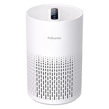 Purivortex Air Purifiers for Home, H13 True HEPA Filter for A11ergies, Pollen, Smoke, Dusts, Pets Dander, Odor, Hair, Ozone Free, 20db Quiet for Bedroom, Living Room, SGS Certificaion - AC400 White