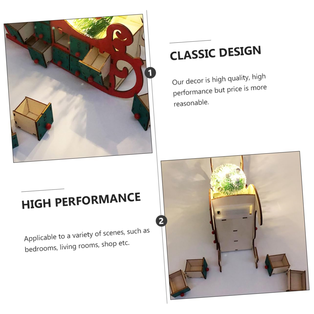 Weihnachtskalender mit Grünem Klassischem Design Adventskalender zum Befüllen für Schlafzimmer und Laden als Festliche Weihnachtsdekoration