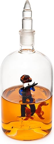Miniatura 2 de Decantador de vino y whisky, regalos de caza para hombres, hombre con perro, decantador de 25.4 fl oz, bourbon whisky, único para él, juego de