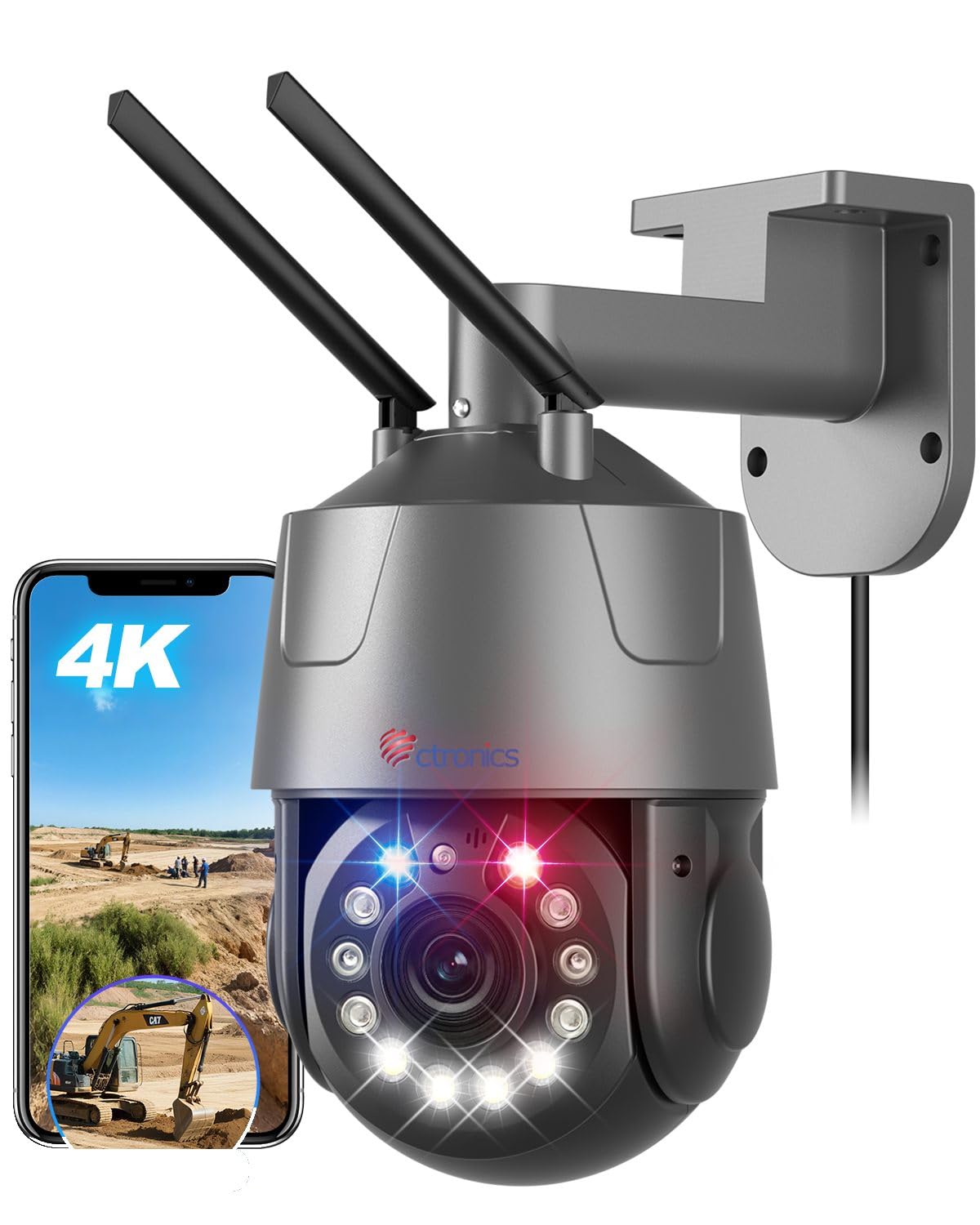 Amazon.co.jp: Ctronics 防犯カメラ 屋外 4K 800万画素 30倍光学