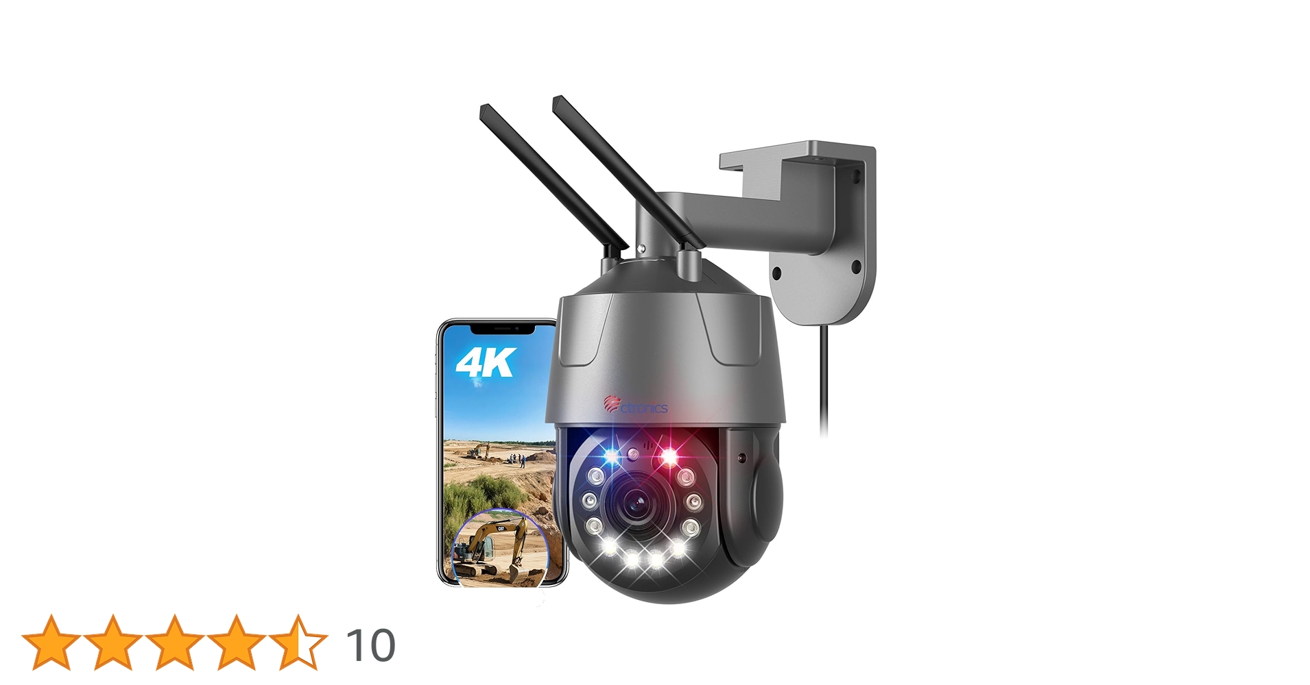 Amazon.co.jp: Ctronics 防犯カメラ 屋外 4K 800万画素 30倍光学