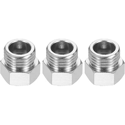 PATIKIL 1/8 to 1/4 Air Brush Hose Adapter, 3 PCS 1/8" BSP Female to 1/4" BSP Male Fitting Conversion Adapter Nipple Metal Connector for Air Compressors