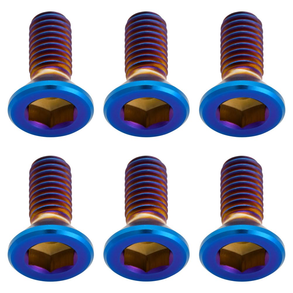 Tusk Titanium Rotor Bolt Kit Burnt Blue Compatible with Yamaha YZ450F 2003-2016, 2018-2025/YZ250 1990-2017, 2024-2025
