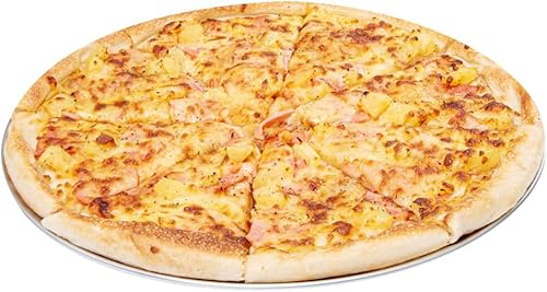 Met Lux - Sartén comercial para pizza de 14 pulgadas, 1 bandeja de cocina para pizza estilo cupé, resistente, calibre 18, bandeja redonda de
