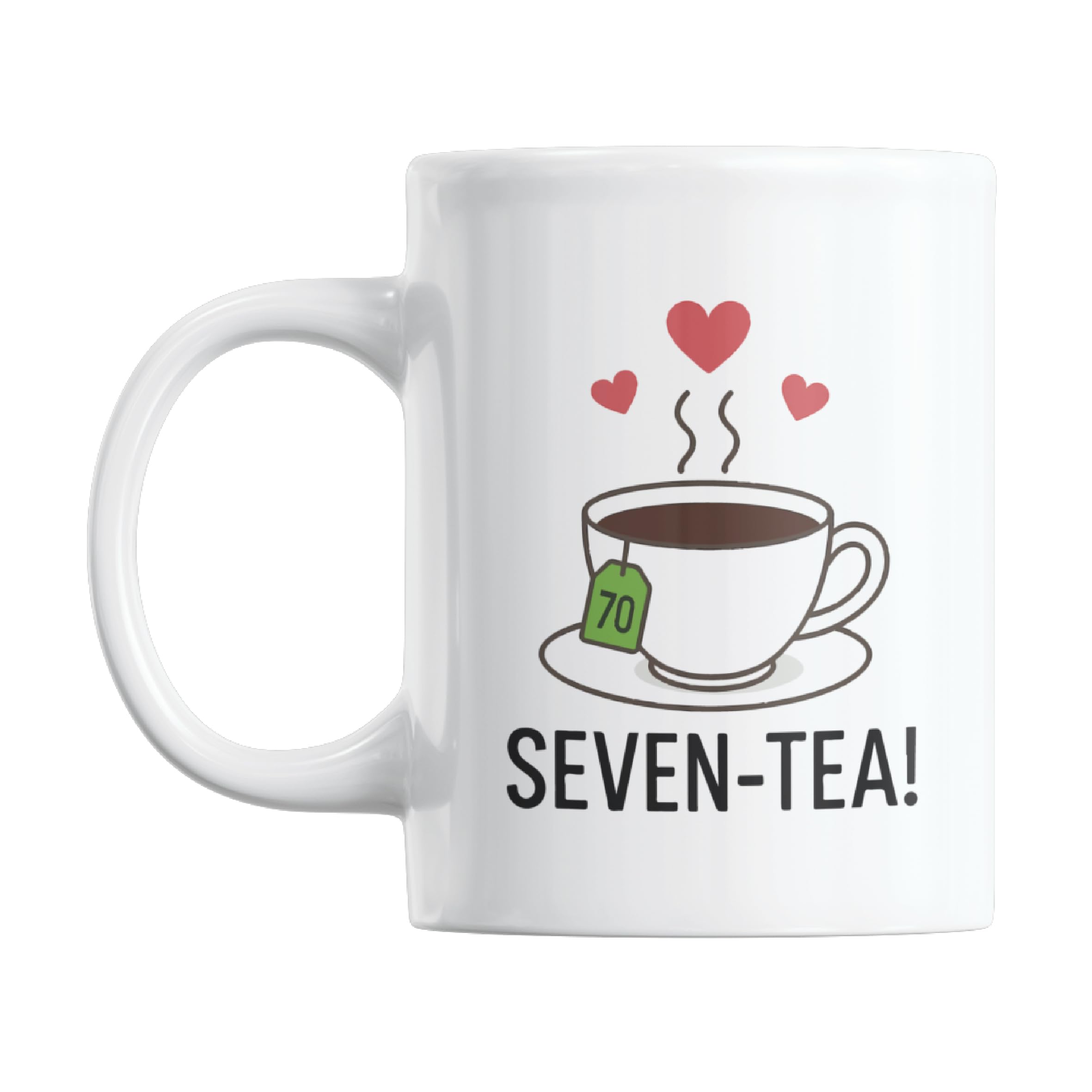 Gift Island 70th Birthday Gifts for Women and Men | Dad & Mum 70th Birthday Gifts | Seventieth Birthday Mug for her & him - Friend, Husband, Wife, Neighbour, Grandad and Granny Tea Lover Mug