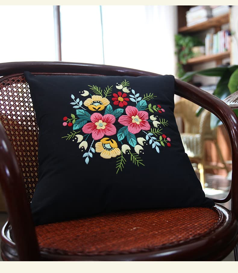 Embroidery Kit Pillowcase DIY Kit Cushion Cover Pillow Cover Embroidery Kit - Image 3