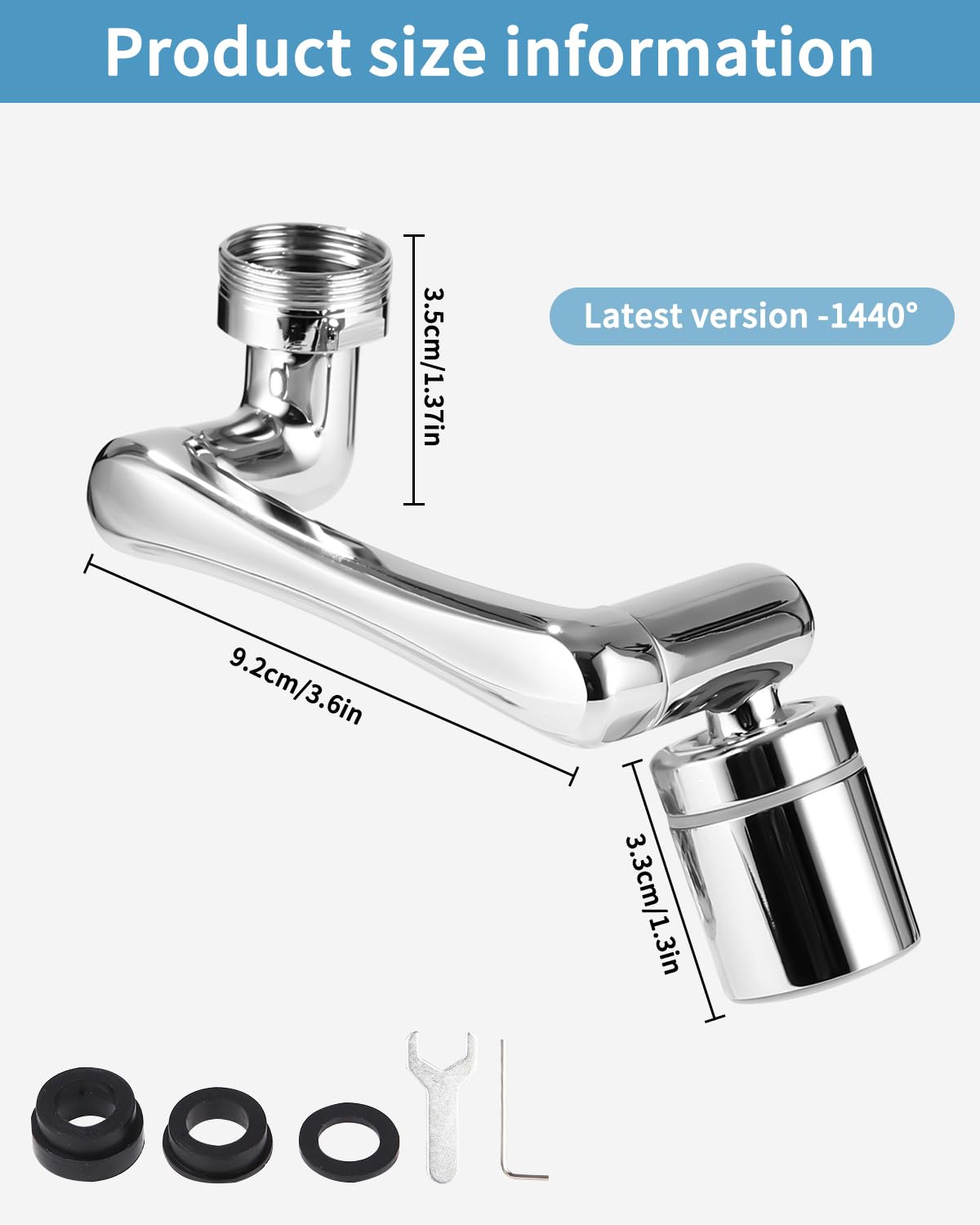 Aireador de Grifo Giratorio de Ahorro de Agua de Dos Vías, Extensor de Grifo de Cocina para Fregadero de Baño