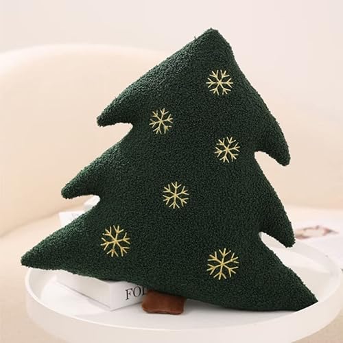 Almohada de árbol de Navidad, bonita almohada para abrazar con forma de árbol, almohadas decorativas de Navidad, almohada de felpa para decoración