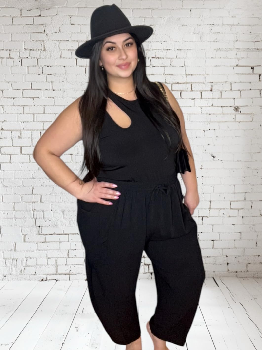 CARCOS Plus Size Pants Womens Summer Palazzo Harem Pants Drawstring Lantern Beach Pant Ankle Vacation Pant with Pocket Xl-5XL - Image 4