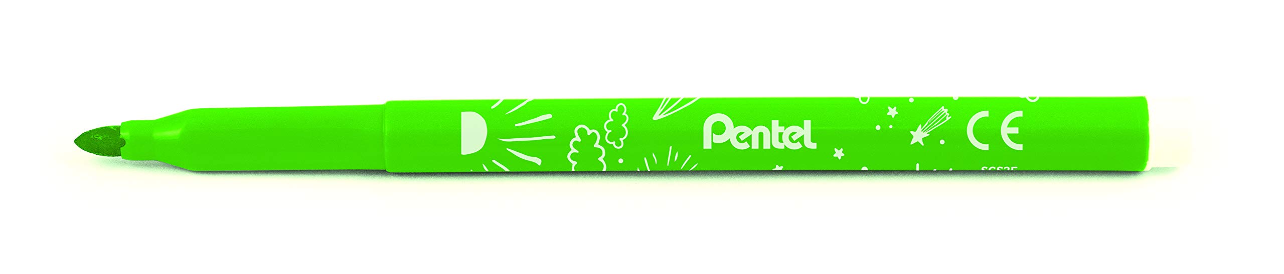 Pentel Arts SCS2E-18, Pennarelli da colorare punta media, confezione da 18 pezzi
