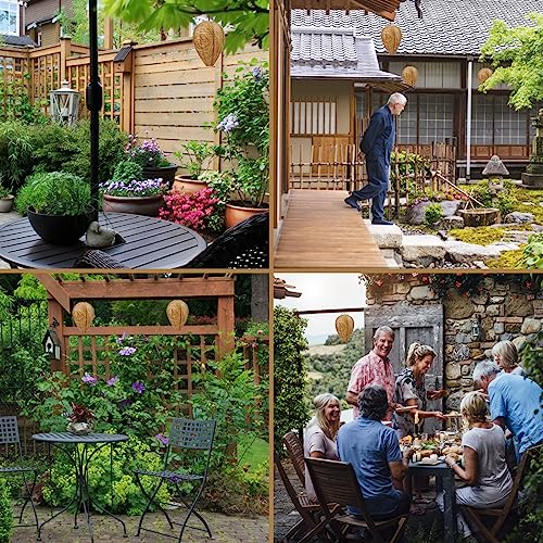 Wespennest Attrappe 4 Stück Hornissennest Attrappe, Wespennest Lockvogel Nässebeständiger, Künstliches Wespennest Hornissenabwehr Papier Hängen Gefälschte Wespennest Abwehr für Haus Garten und Outdoor