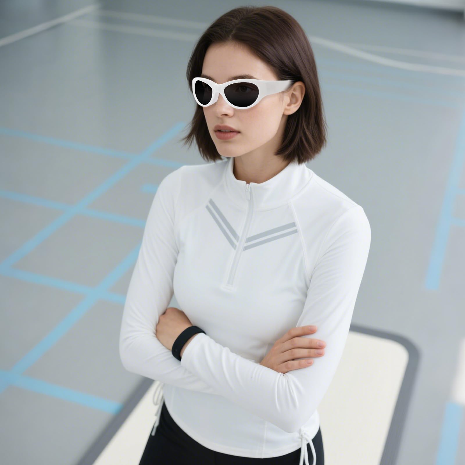 Retro spolaryzowane okulary przeciwsłoneczne kocie oko dla kobiet mężczyzn - lekkie modne okulary TR90 do sportów na świeżym powietrzu
