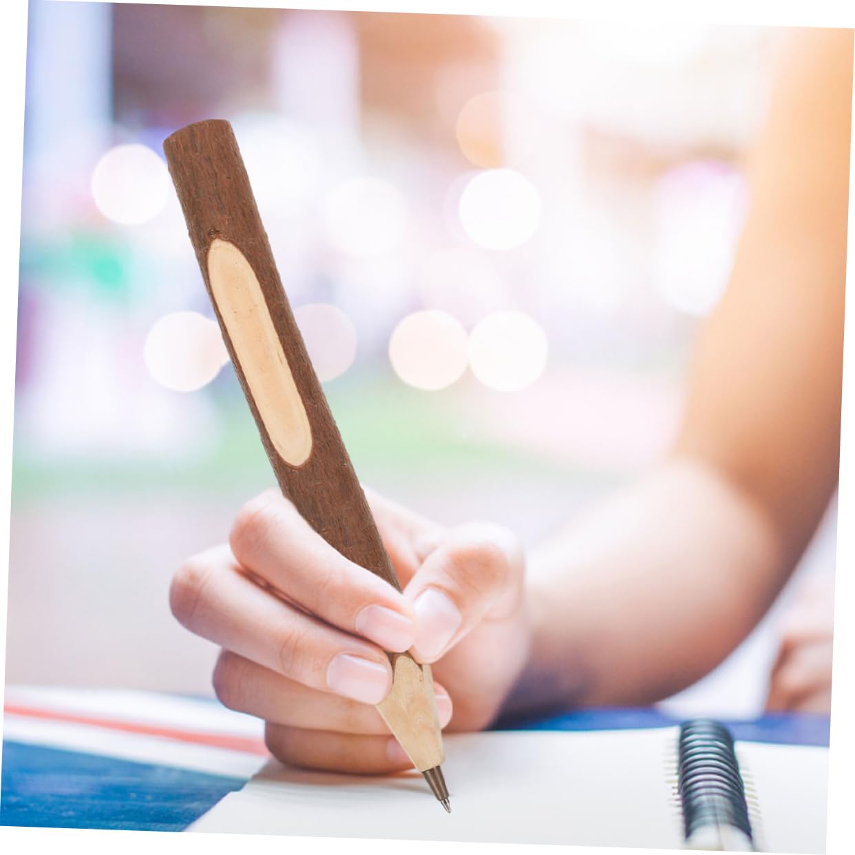 50 Pièces Crayon Biodégradable Crayon De Bœuf D'écorce D'arbre Étudiant s De Couleur Pour Enfants s D'arbre Sec Taille- Craies Gonflable Bois