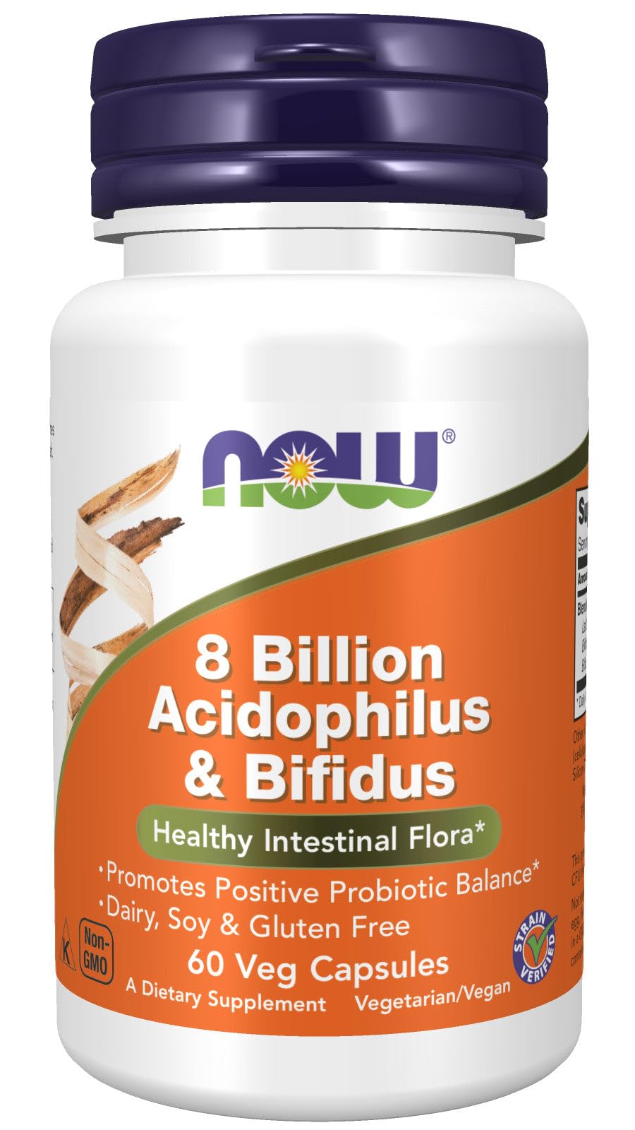 NOW Foods Acidophilus & Bifidus 8 Billion VCaps, 60 ct